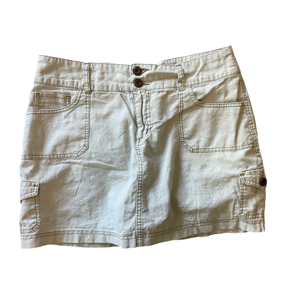 Y2K Beau Linen Blend Cargo Skort